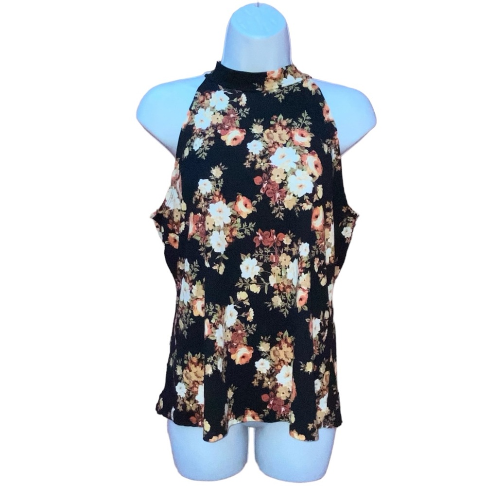 Forbidden Society Floral Sleeveless Stretchy Top - Women’s XL